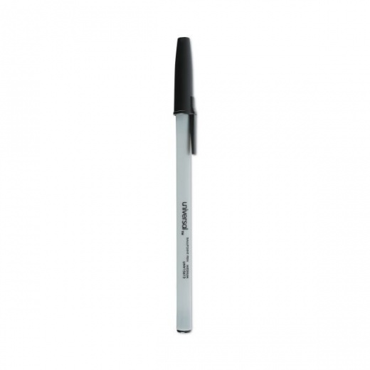 Ballpoint Pen Value Pack, Stick, Medium 1 Mm, Black Ink, Gray/Black Barrel, 60/Pack