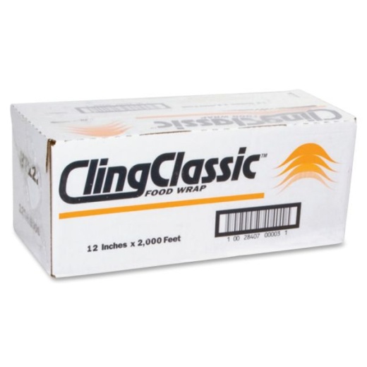 Webster Cling Classic Food Wrap - 12" Width x 2000 Ft Length