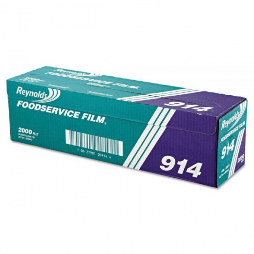Reynolds Wrap PVC Film Roll with Cutter Box, 18" x 2,000 Ft, Clear