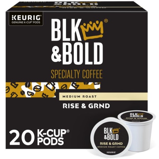 Green Mountain Coffee Black & Bold Rise & Grind Coffee Keurig K Cup Pods, Single Serve, 20 K Cup Pods