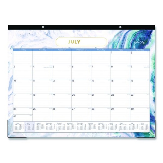Blue Sky Gemma Academic Year Desk Pad Calendar