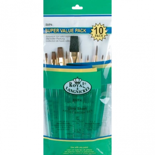 Ultra Short Sable/Camel Super Value Pack Brush Set