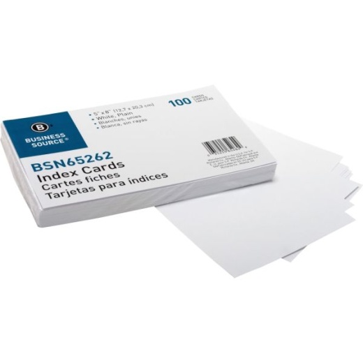Ruled Index Cards 10PKS/100EA 3x5 White