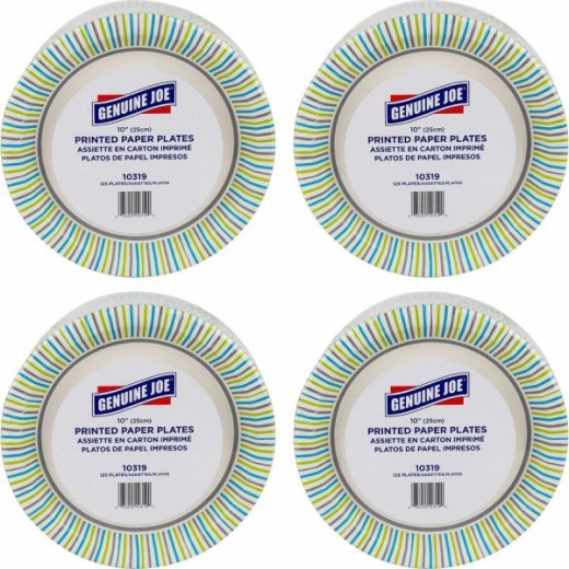 Genuine Joe 10" Printed Paper Plates