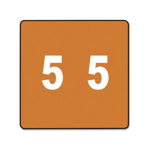 Smead DCC and DCCRN Color-Coded Numeric Labels - Brown, 250 Per Roll