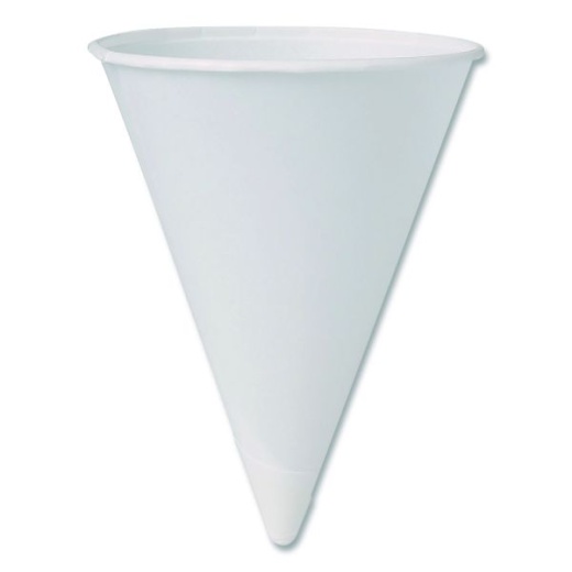 Cone Water Cups - 4 Oz, White, 200/Bag, 25 Bags/Carton