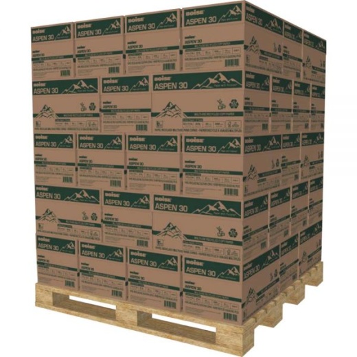 Boise Aspen 3-Hole Punched Copy Paper, White, Letter (8.5" X 11"), 200000 Sheets Per Pallet, 20 Lb, 92 Brightness, 30% Recycled