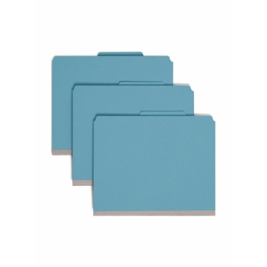 Smead Premium Pressboard Classification Folders with SafeSHIELD Coated Fastener Technology