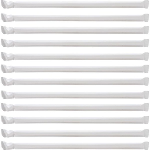 Genuine Joe Jumbo Translucent Straight Straws - 7.75" Length - 6000 / Carton - Clear