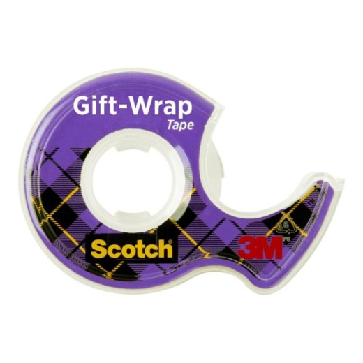 Scotch Satin Gift-Wrap Tape, 3/4" x 600", Clear, Pack Of 2 Rolls