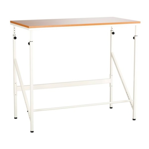 Safco Standing Height Desk - 48" x 24" x 38" to 50" - Beech