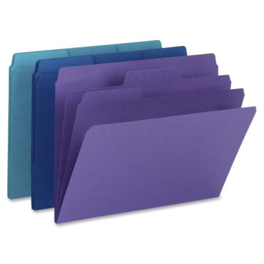 Smead Supertab Organizer Folders, Letter Size, 3/4" Expansion, 1/3 Tab Cut, Assorted Colors, Pack Of 3