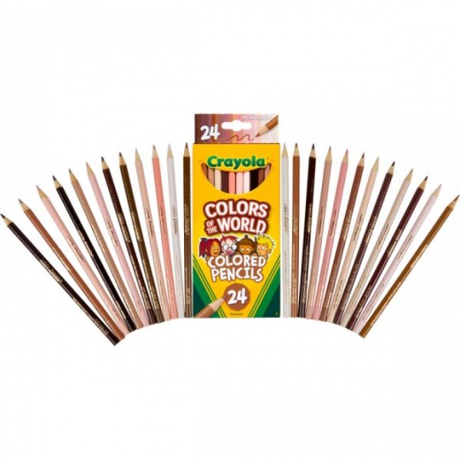 Crayola Color Of The World Colored Pencils, 3 Mm, Assorted Colors, Pack Of 24 Pencils