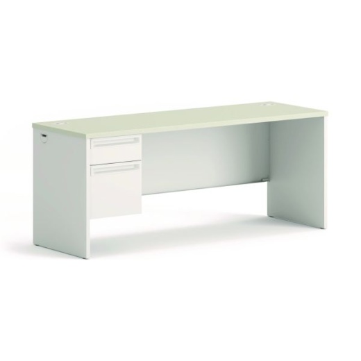 Hon 38000 Series Single Pedestal Credenza, Left, 72W X 24D X 29.5H, Silver/Gray