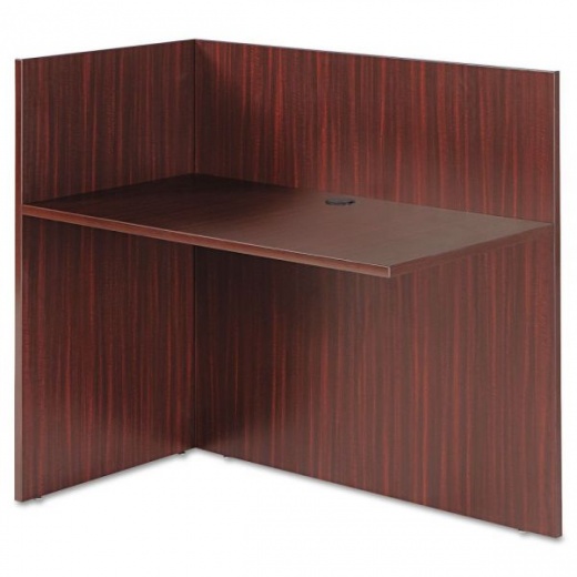 Alera Valencia Reversible Reception Return - 44.13W x 23.63D x 41.5H, Mahogany