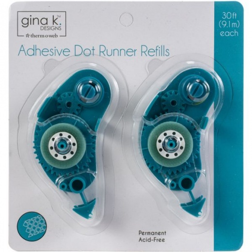 Gina K Designs Adhesive Dot Runner Refill 30Ft 2/Pkg