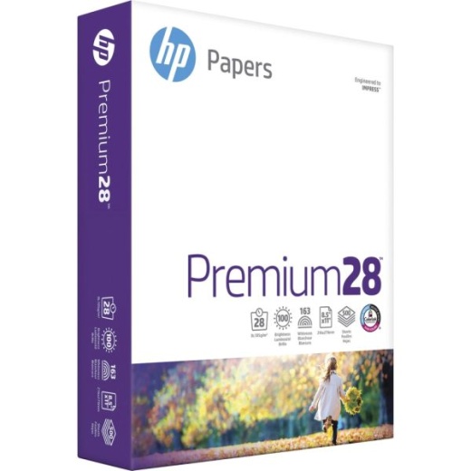 HP Premium 28 Multi-Use Printer & Copy Paper, Bright White, Letter (8.5" x 11")