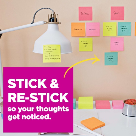 Post-it Canary Yellow Note Pads – 2" X 2", 90 Sheets Per Pad, Pack Of 10