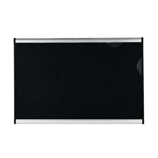 Quartet Prestige Select Black Embossed Foam Bulletin Board, 48 X