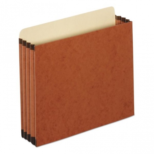 Pendaflex Heavy-Duty Accordion File Pocket - 3.5" Expansion, Letter Size, Redrope, 10/Box