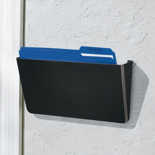 Single Wall Pocket, Letter Size, Black