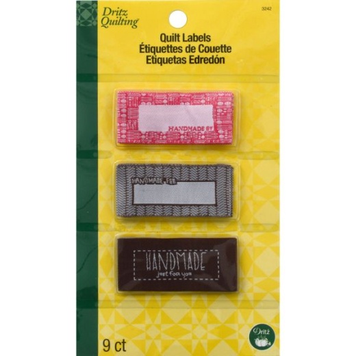 Dritz Quilting Sew-In Embroidered Labels 9/Pkg