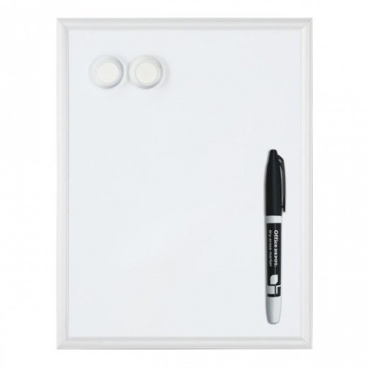 Mini Magnetic Dry-Erase Whiteboard, 11" x 14" Aluminum Frame with Silver Finish