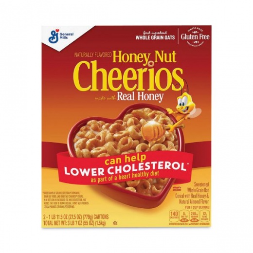 Honey Nut Cheerios Cereal - 27.5 Oz Box, 2/Carton