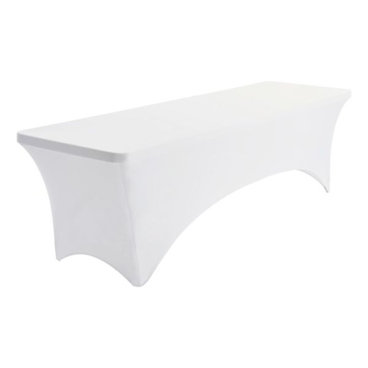 Iceberg Stretch Fabric Table Cloth, 96" X 30", White