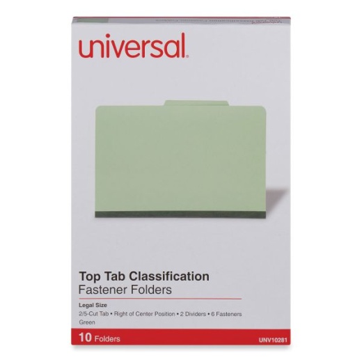 Universal Six-Section Pressboard Classification Folders