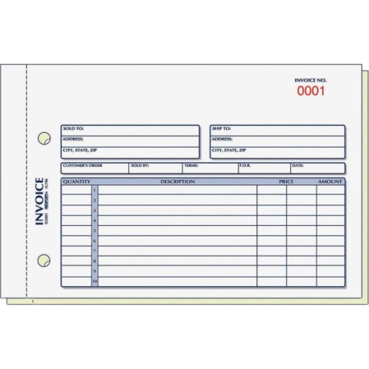 Rediform 2-Part Carbonless Invoice Form - 50 Sheets