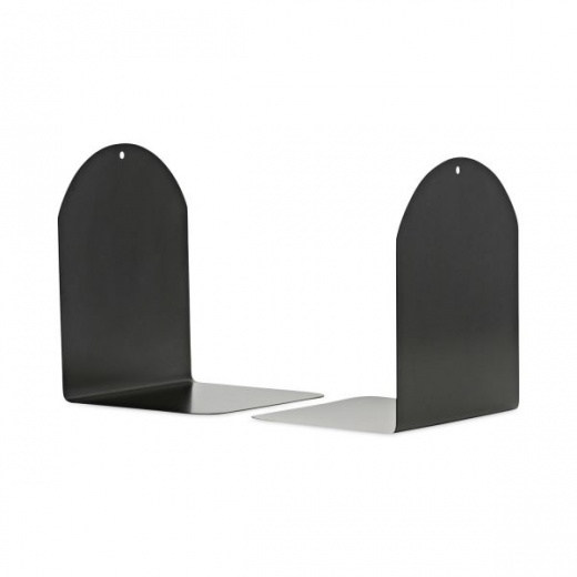 Universal Magnetic Bookends, 6 x 5 x 7, Metal, Black, 1 Pair