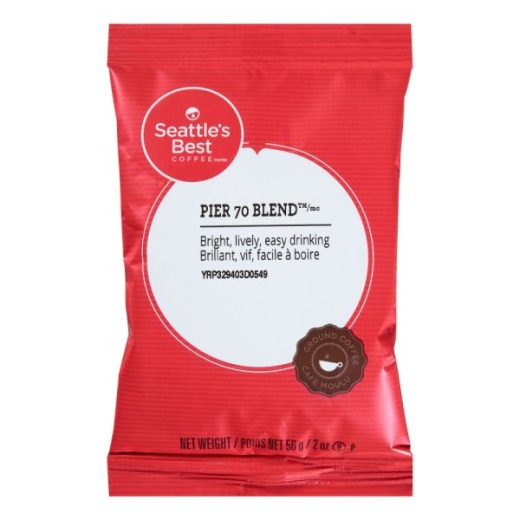 Seattle's Best Premeasured Coffee Packs, Breakfast Blend-Level 2, Medium-Dark Roast, Each Pack Makes 8 Cups, 18 Packs/Box