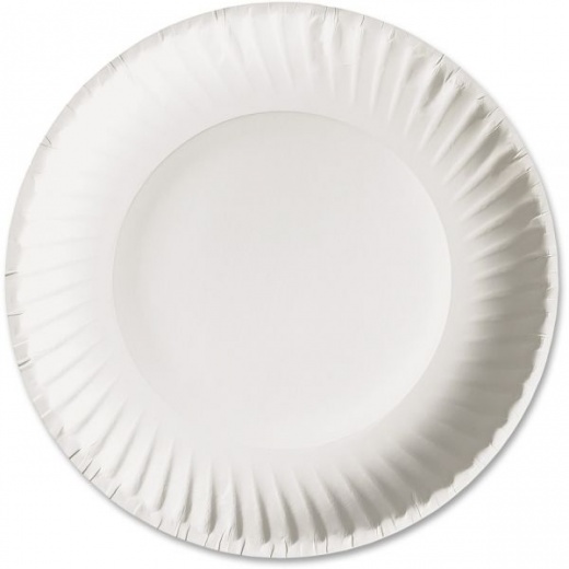 AJM Green Label Paper Plates, 6 Inch, White, Box Of 1,000 Plates