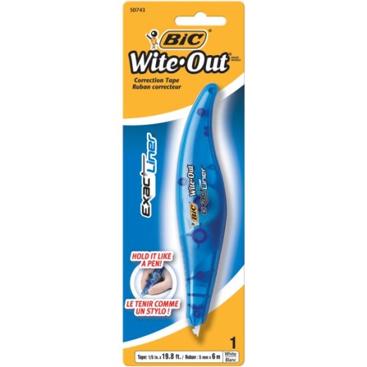 BIC Wite-Out Exact Liner Correction Tape - White, 236"