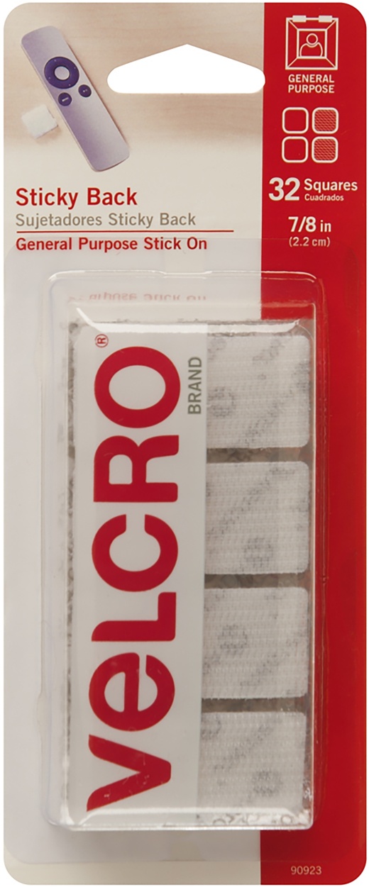 Velcro(R) Brand Sticky Back Squares .875" 32/Pkg