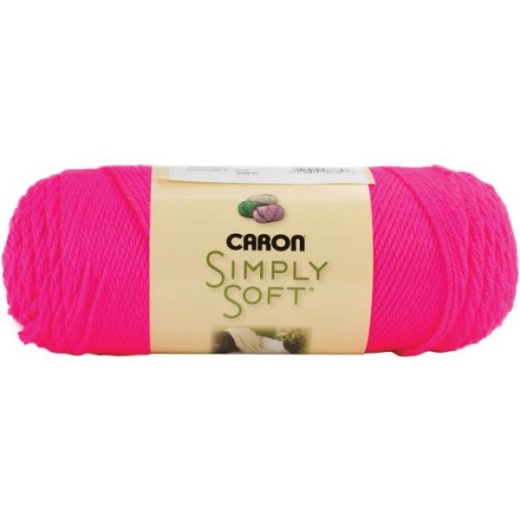 Caron Simply Soft Yarn - Neon Pink