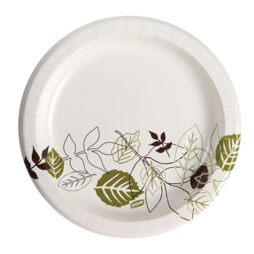Dixie Paper Plates, 8-1/2", Pathways Design, Pack Of 125 Plates