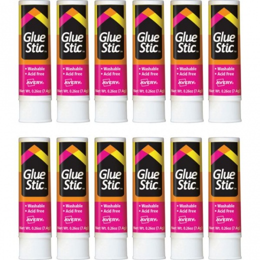 Avery Permanent Glue Stic - Reliable Adhesive for Crafting, Scrapbooking and More