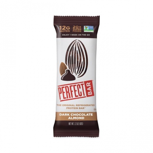 Perfect Bar Refrigerated Protein Bar, Dark Chocolate Almond, 2.2 Oz Bar, 16/Carton