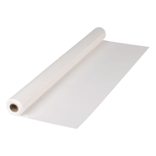 Hoffmaster Plastic Roll Tablecover, 40" x 300 Ft, White