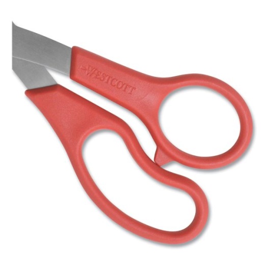 Westcott® All Purpose Preferred Stainless Steel Scissors, 8, Bent, Blue