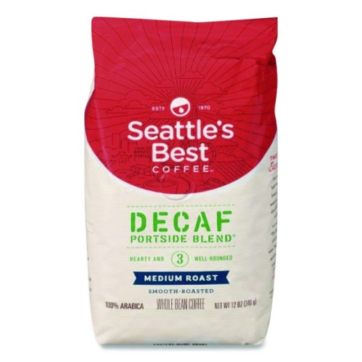 Seattle's Best Level 3 Whole Bean Coffee, Decaffeinated, 12 Oz Bag