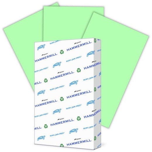 Hammermill Fore Super-Premium Color Copy Paper, Green, Legal (8.5" x 14")