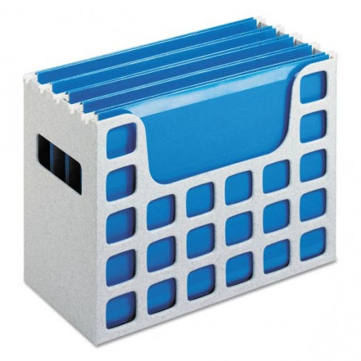 Pendaflex Desktop File With Hanging Folders, Letter Size, 6" Long, Granite