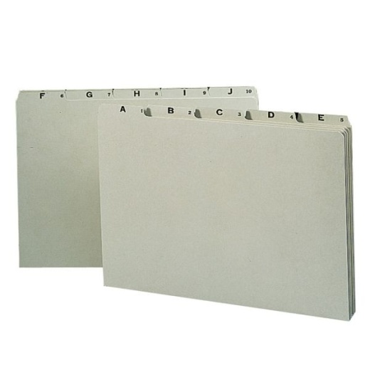 Smead Preprinted Pressboard A-Z File Guide, Legal Size, 100% Recycled, Green