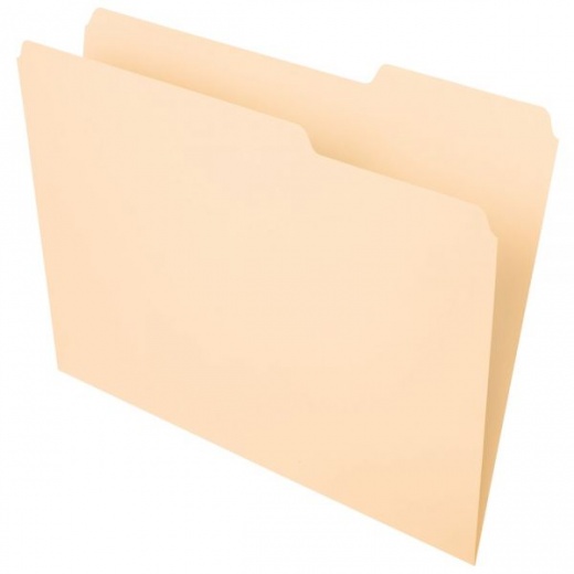 File Folders, 1/3 Tab Cut, Right Position, Letter Size, Manila, Pack Of 100