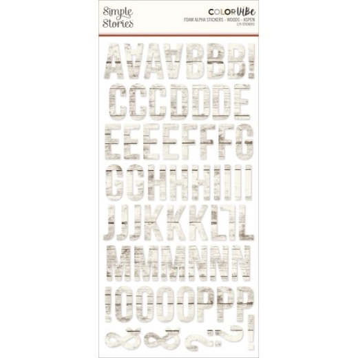 Simple Stories Color Vibe Foam Alpha Stickers 6"X12" 129/Pkg
