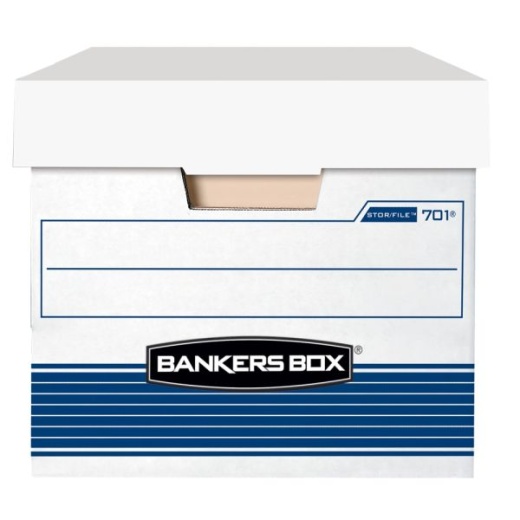 Bankers Box Stor/File Medium-Duty Storage Boxes With Locking Lift-Off Lids And Built-In Handles