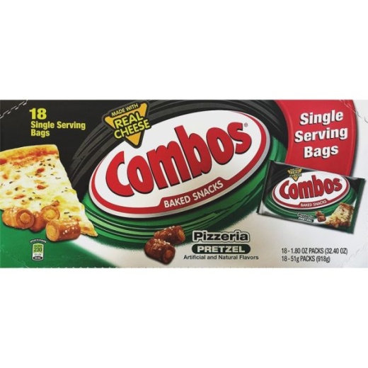 Combos Baked Pretzel Snack - Spicy Cheese Pizza Flavor - 1 Serving Pack - 1.80 Oz - 18 / Box